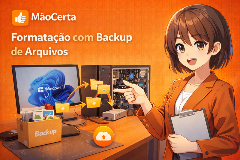Formatação com Backup de Arquivos