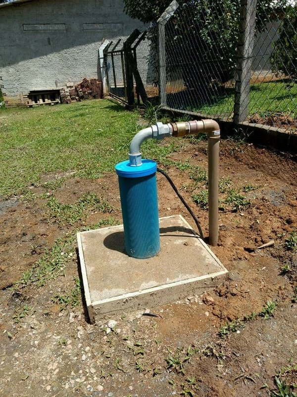 Perfuração poço semiartesiano de até 36m profundidade, bomba 1cv.